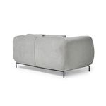 Ebony two seater sofa chair in warm grey