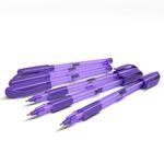 Swash Triangular Ballpoint Pens Rubber-Grip Purple (Pack of 40) + 3 Free Green BBT40PUR