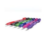 Swash Triangular Ballpoint Pens Rubber-Grip Purple (Pack of 40) + 3 Free Green BBT40PUR