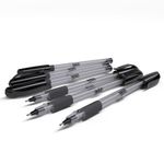 Swash Triangular Ballpoint Pens Rubber-Grip Black (Pack of 40) + 3 Free Purple BBT40BK