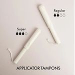 Grace and Green Bulk Organic Cotton Applicator Tampons Regular (Pack of 200) GGOTARBULK16
