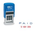 COLOP Self Inking Mini Text and Date Stamp PAID S160L2