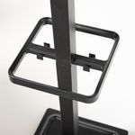 Epsilon coat stand with 4 coat hooks and 4 umbrella hooks - Black