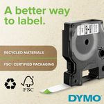 Dymo 18445 Rhino Label Printer Tape 19mmx5.5m Black on White S0718620