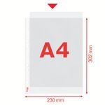Esselte Pocket Top Opening Embossed A4 Clear (Pack of 100) 23752