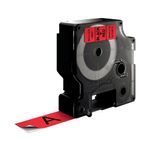 Dymo D1 LabelMaker Tape 19mm x 7m Black on Red S0720870