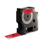 Dymo D1 LabelMaker Tape 19mm x 7m Black on Red S0720870