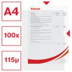 Esselte Embossed Folders A4 Clear (Pack of 100) 54832