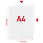 Esselte Embossed Folders A4 Clear (Pack of 100) 54832