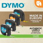Dymo 91200 LetraTag Paper Tape 12mm x 4m White S0721510