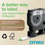 Dymo D1 LabelMaker Tape 12mmx7mm Black on White (Pack of 10) 2093097