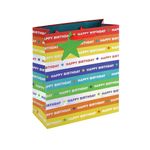 Holographic Happy Birthday Gift Bag Medium Rainbow Pack of 6 36953-3C