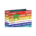 Holographic Happy Birthday Gift Bag Medium Rainbow Pack of 6 36953-3C