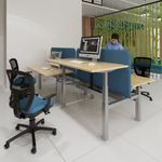 Elev8 vertical cable chain for back-to-back desks - black