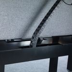 Elev8 lower cable channel with cover for back-to-back 1400mm desks - silver
