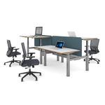 Elev8 lower cable channel with cover for back-to-back 1400mm desks - white