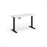 Elev8 Contract 1200w Straight Sit-stand Desk 1200mm x 600mm - Black Frame, White Top