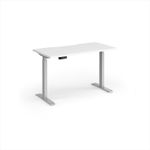 Elev8 Contract 1200w Straight Sit-stand Desk 1200mm x 600mm - Silver Frame, White Top