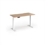 Elev8 Contract 1200w Straight Sit-stand Desk 1200mm x 600mm - White Frame, Beech Top