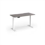 Elev8 Contract 1200w Straight Sit-stand Desk 1200mm x 600mm - White Frame, Grey Oak Top