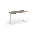 Elev8 Contract 1200w Straight Sit-stand Desk 1200mm x 600mm - White Frame, Nebraska Oak Top