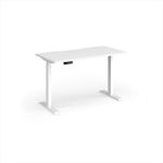 Elev8 Contract 1200w Straight Sit-stand Desk 1200mm x 600mm - White Frame, White Top