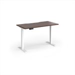 Elev8 Contract 1200w Straight Sit-stand Desk 1200mm x 600mm - White Frame, Walnut Top