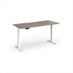 Elev8 Contract 1400w Straight Sit-stand Desk 1400mm x 600mm - White Frame, Nebraska Oak Top