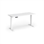 Elev8 Contract 1400w Straight Sit-stand Desk 1400mm x 600mm - White Frame, White Top