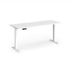 Elev8 Contract 1600w Straight Sit-stand Desk 1600mm x 600mm - White Frame, White Top