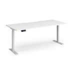 Elev8 Contract 1800w Straight Sit-stand Desk 1800mm x 800mm - White Frame, White Top