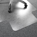 Floortex Cleartex PVC Chair Mat Carpet Lipped 1200x900x2.2mm Clear 119225LV