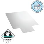 Floortex Cleartex PVC Chair Mat Carpet Lipped 1200x900x2.2mm Clear 119225LV