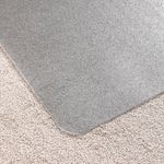 Floortex Cleartex PVC Chair Mat Carpet Lipped 1200x900x2.2mm Clear 119225LV