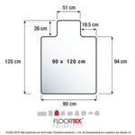 Floortex Cleartex PVC Chair Mat Carpet Lipped 1200x900x2.2mm Clear 119225LV