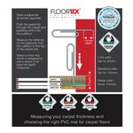 Floortex Cleartex PVC Chair Mat Carpet Lipped 1200x900x2.2mm Clear 119225LV