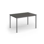 Flexi 25 rectangular table with graphite frame 1200mm x 800mm - Onyx Grey