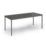 Flexi 25 rectangular table with graphite frame 1800mm x 800mm - Onyx Grey