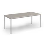 Flexi 25 rectangular table with silver frame 1800mm x 800mm - Light Grey