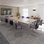 Flexi 25 square table with graphite frame 800mm x 800mm - white