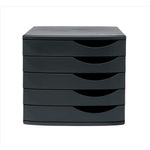 5 Star Desktop 5 Drawer Set A4 Documents up to 260x350mm Black/Black 108391