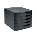 5 Star Desktop 5 Drawer Set A4 Documents up to 260x350mm Black/Black 108391