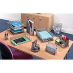 5 Star Mesh Letter Tray Scratch Resistant Stackable Front Load Portrait Foolscap Silver 287901