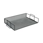 5 Star Mesh Letter Tray Scratch Resistant Stackable Side Load Landscape Foolscap Black 287918