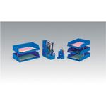 5 Star Letter Tray High-impact Polystyrene Foolscap Blue 295802