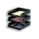 5 Star Letter Tray High-impact Polystyrene Foolscap Black 295829