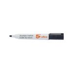 5 Star Drywipe Marker Bullet Tip Xylene/Toluene-free 3mm Line Black (Pack of 12) 296123