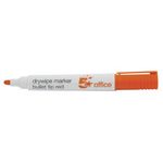 5 Star Drywipe Marker Bullet Tip Xylene/Toluene-free 3mm Line Red (Pack of 12) 296131