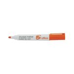 5 Star Drywipe Marker Bullet Tip Xylene/Toluene-free 3mm Line Red (Pack of 12) 296131