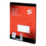 5 Star Multipurpose Labels Laser Copier Inkjet 63.5x38.1mm White (Pack of 2100) 296778